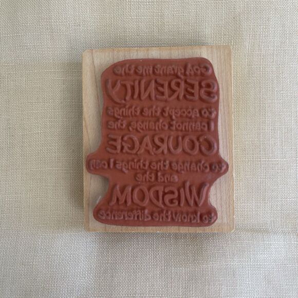 PSX F-2411 GOD GRANT ME THE SERENITY COURAGE WISDOM Rubber Stamp 1999 - Picture 2 of 5